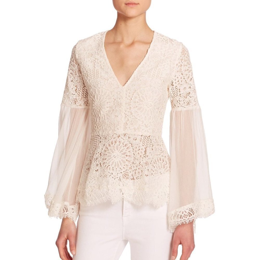 Alexis lace peasant blouse